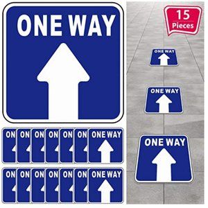 TWO - 15 Pieces One Way Sticker Sign